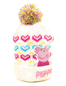 EPLUSM Dievčenská čiapka s brmbolcom Rainbow Peppa Pig