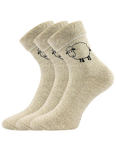 Ponožky BOMA Sheepskin shearling melé 3 páry 35-38 117989