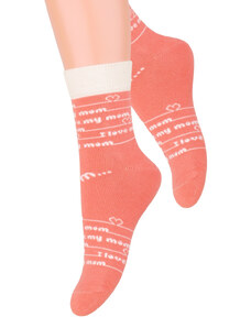 Dievčenské klasické ponožky s nápisom I love 014/145 Steven