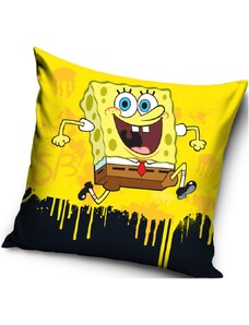 Carbotex Obliečka na vankúš veselý Spongebob - 40 x 40 cm
