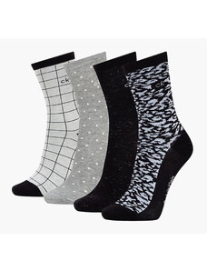 Calvin Klein dámske vzorované ponožky 4 pack