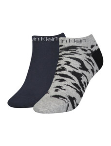 Calvin Klein dámske čierno šedé ponožky 2 pack