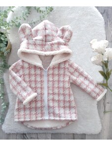 ZuMa Style Dievčenská bunda s kožušinkou PEPITKA - 68, Ružová