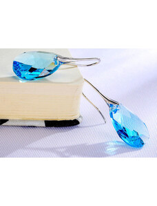 MSPERK Dámske náušnice v tvare slzičiek Aquamarine
