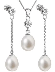 MSPERK Súprava šperkov z bielych riečnych perál
