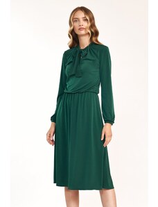 Nife Zelené šaty s viazaním S186