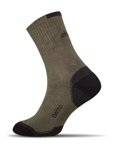 Buďchlap Termo bavlnené ponožky tmavo-zelené