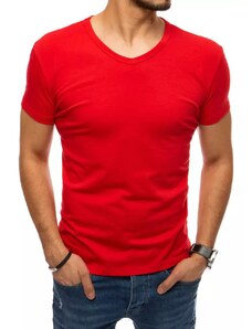 Dstreet Červené pánske tričko bez potlače