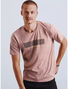 Dstreet Ružové pánske tričko s potlačou