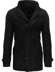 BASIC Čierny pánsky kabát na zips CX0435