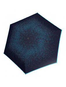 Modrý mechanický skladací dámsky dáždnik Xava