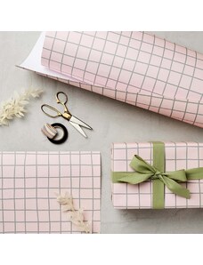 KATIE LEAMON Luxusný baliaci pepier Pink Grid