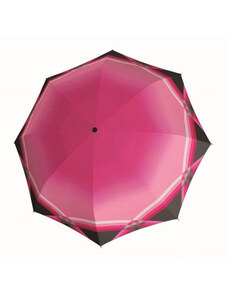 Ružový elegantný vystreľovací dámsky holový dáždnik Velma