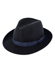 Fiebig - Headwear since 1903 Modrý klobúk fedora plstený - modrý s modrou stuhou - Fiebig