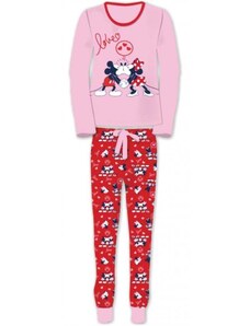 Setino Dámske dlhé bavlnené pyžamo Minnie & Mickey Mouse - Disney