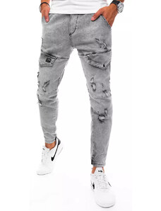 Dstreet Pánske džínsové nohavice Izydor svetlo šedá L UX3279
