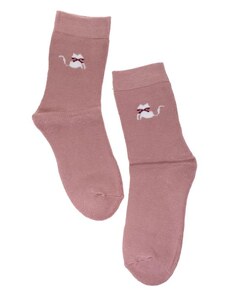 AURA.VIA Dámske ružové ponožky VIOLA