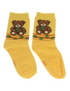AURA.VIA Detské žlté ponožky BRUMÍK