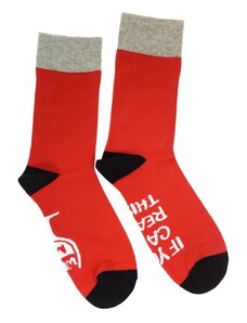 AURA.VIA Pánske červené ponožky KAJO