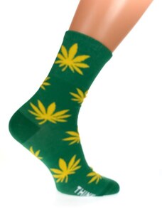 AURA.VIA Pánske zelené ponožky DENY