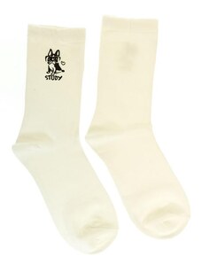 AURA.VIA Dámske biele ponožky STUDY