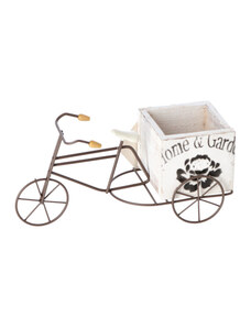rojek-decor Bicykel vintage s dreveným črepníkom 24x11 cm