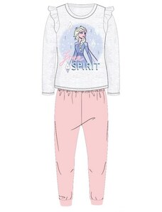 E plus M Dievčenské pyžamo s dlhým rukávom Ľadové kráľovstvo / Frozen - Elsa - šedé