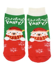 AURA.VIA Detské zeleno-červené ponožky CHRISTMAS PARTY