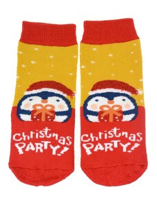 AURA.VIA Detské červené ponožky CHRISTMAS PARTY
