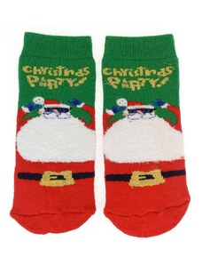 AURA.VIA Detské zelené ponožky CHRISTMAS PARTY