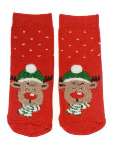 AURA.VIA Detské červené ponožky CHRISTMAS