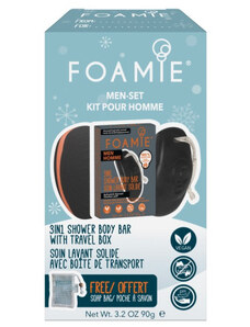 Foamie Starter Body Men sprchová péče pro muže 3v1 90 ml + Travel box 1ks dárková sada