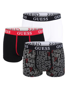 GUESS - 3PACK Guess modern black logo boxerky z organickej bavlny - limitovaná edícia