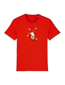 Fusakle Detské tričko Sob vianočný červené