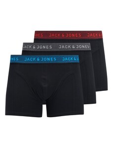JACK & JONES Boxerky modrá / sivá / červená / čierna
