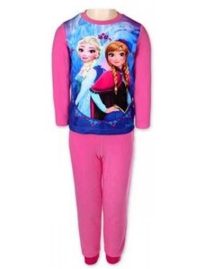 Setino Dievčenské teplé zimné pyžamo Ľadové kráľovstvo / Frozen Elsa a Anna - sv. ružové