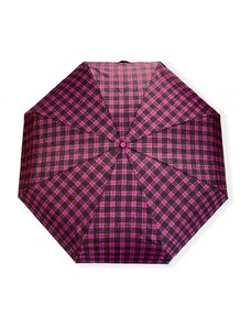Real Star Umbrella Mini skladací dáždnik s kockami - ružová 9217