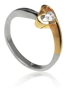 GOLDIE Zlatý prsteň s diamantom Kai ER140.RCB