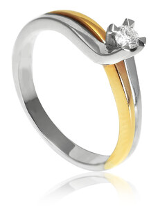 GOLDIE Zlatý prsteň s diamantom Carleen ER134.GMB