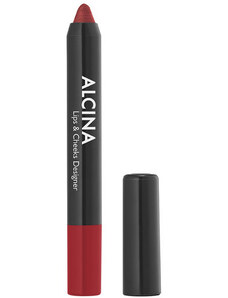 Alcina Rtěnka a tvářenka 2 v 1 Lip & Cheeks Designer Red 9 g