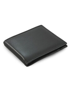 Arwel Čierna pánska kožená peňaženka s vreckom na mince Chasen