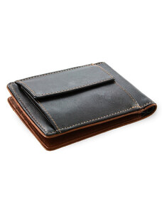 Arwel Čierno hnedá pánska kožená peňaženka - dolárovka Angelica