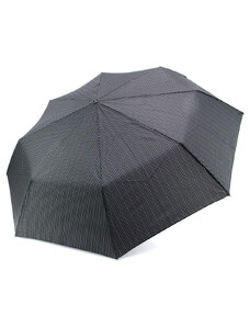 Čiernosivý plne automatický skladací pánsky dáždnik s bodkou Boone