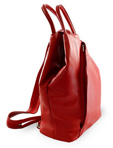 Arwel Červený kožený batôžtek a kabelka Hazelien