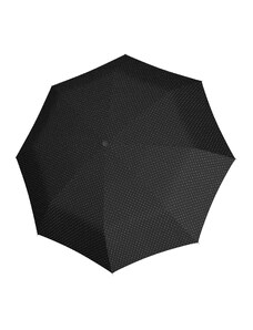 Čierny Mini Slim dámsky mechanický skladací plochý dáždnik Sven
