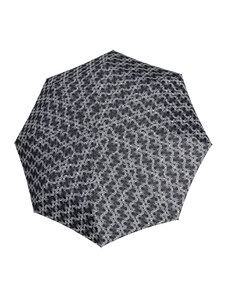 Čierny Mini Slim dámsky mechanický skladací plochý dáždnik Adrin