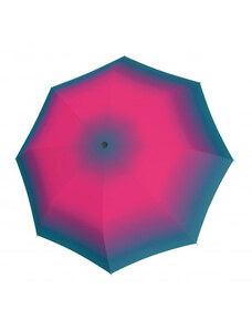 Ružový dúhový automatický skladací dámsky dáždnik Deeann