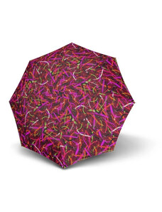Ružový farebný mechanický skladací dámsky dáždnik Alivia