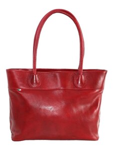 TALIANSKE Talianska dámska červená kožená kabelka do práce cez rameno Florika Borse in pelle