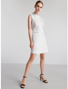 Emporio Armani dámské bílé košilové šaty